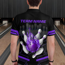 Load image into Gallery viewer, Custom Flame Bowling Jersey For Men Bowling Team Shirt League Bowling Polo Shirt BDT303