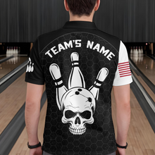 Load image into Gallery viewer, Custom Bowling Polo Shirt for Men Women Skull Bowling Jersey Bowling Team League QZT47-4