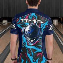 Load image into Gallery viewer, Custom Camo Pink &amp; Teal Bowling Jersey Bowling Team League Polo Shirt for Men Women QZT665
