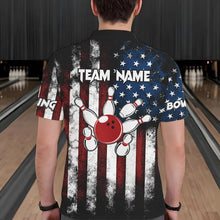 Load image into Gallery viewer, American Flag Bowling Shirts Unisex Custom Polo Bowling Team Jersey For Men &amp; Women BDT479