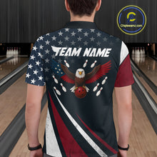 Load image into Gallery viewer, Eagel Bowling Custom Men Bowling Shirt Polo &amp; Quarter-Zip Bowling Team Jerseys HNT63