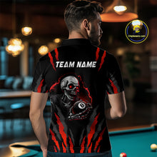 Load image into Gallery viewer, Personalized Skull Billiard Team Jerseys Billiard Shirts for Men Polo &amp; 1/4 Zip Shirts NNT43