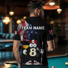 Load image into Gallery viewer, US Flag Billiard Shirt Funny 8 Ball Billiard Jersey Men Performance Billiard Shirt for Men Team Polo &amp; 1/4 Zip NNT12