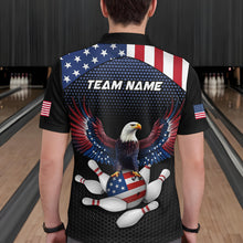 Load image into Gallery viewer, Custom Eagle Bowling Team Shirt American Bowling Polo Jersey for Men Women QZT658