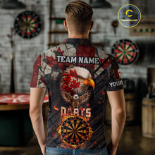 Load image into Gallery viewer, Canada Flag 3D Dartboard Fire Flame Custom Eagle Darts Shirt For Men, Patriotic Darts Team Jersey TDM4148