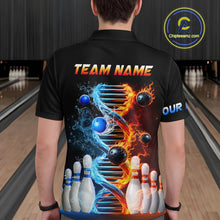 Load image into Gallery viewer, Custom Flame &amp; Water DNA Bowling Shirt My DNA Polo Bowling Jersey for Men And Women QZT685