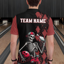 Load image into Gallery viewer, Custom Bowling Polo Shirt for Men Women Skull Bowling Jersey Bowling Team League QZT47-6