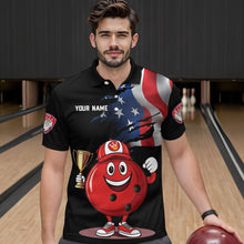 Load image into Gallery viewer, Custom Funny Bowling Jersey for Men Bowling Team Shirts Bowling Uniform Polo &amp; 1/4 Zip HNT159