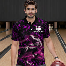 Load image into Gallery viewer, Custom Purple Bowling Shirt Sauropod Bowling Jersey Quarter Zip Bowling League QZT632