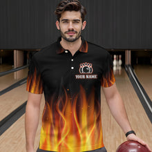 Load image into Gallery viewer, Personalized Bowling Jersey with Name and Team Name Custom Bowling Team Jersey Bowling Polo Shirt for Men QZT17