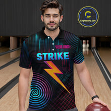 Load image into Gallery viewer, Bowling Shirt Strike Neon Lightning Custom Team Jersey for Men Graphic Bowling Uniform QZT727