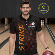 Load image into Gallery viewer, Custom Strike Red Bowling Men Bowling Shirt Polo &amp; Quarter-Zip Bowling Team Jerseys HNT79