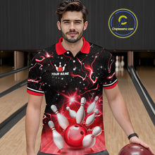 Load image into Gallery viewer, Red Dragon Flaming Bowling Shirt for Men and Women Custom Bowling Jersey for Team MBL87