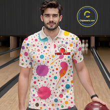 Load image into Gallery viewer, Ink Watercolor Pink Bowling Shirt for Men Women Custom Team Bowling Jerseys MBL103