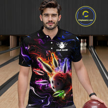 Load image into Gallery viewer, Custom Colorful Bowling Team Shirt for Men Bowling League Jersey Bowlers Gift QZT728