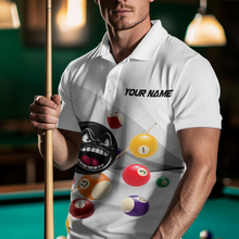 Load image into Gallery viewer, Billiard Jerseys Funny 8 Ball Billiard for Men Team Polo &amp; 1/4 Zip Shirt Billiard Gifts NNT22