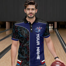 Load image into Gallery viewer, Bowling Jersey for Men Personalized Bowling Gifts for Men Bowling Team Shirts with Name Polo &amp; 1/4 Zip HNT29