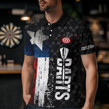 Load image into Gallery viewer, Grunge Vintage Texas Flag Custom Retro Dart Shirts For Men, Pride Team Patriotic Dart Jerseys TDM3692