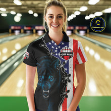 Load image into Gallery viewer, Patriotic Wolf Bowling Shirts for Team Men Women Wolf Bowling Jerseys American Flag MBL203