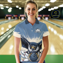 Load image into Gallery viewer, Custom Funny Falcon Bowling Jersey for Women Unisex Bowling Shirts for Team Polo &amp; 1/4 Zip HNT244
