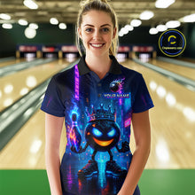 Load image into Gallery viewer, Custom Neon Lightning Bowling Shirt Funny Women Bowling Team Jersey Polo &amp; 1/4-Zip Bowling Outfit QZT740