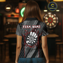 Load image into Gallery viewer, Women’s Custom Darts Shirt - Cracked Dartboard In Grip | Name Personalization NYN0318