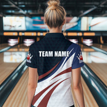 Load image into Gallery viewer, Personalized Red Blue &amp; White Bowling Shirt Patriotic Polo Bowling Jersey for Men &amp; Women QZT677