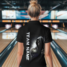 Load image into Gallery viewer, Custom Skull Bowling Shirts Unisex Polo Bowling Team Jersey Black Bowling League QZT631