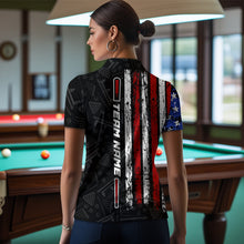Load image into Gallery viewer, American Flag Billiard Shirt Funny Eagle Billiard Jersey Billiard for Women Polo &amp; 1/4 Zip Shirt NNT06