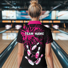 Load image into Gallery viewer, Custom Pink Bowling Shirts Funny Bowling Jersey for Men Women Team Polo&amp;1/4 Zip MBL44