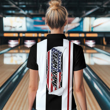 Load image into Gallery viewer, American Flag Bowling Shirt Patriotic Bowling Jersey for Men Women Bowling Polo&amp;1/4 Zip MBL29