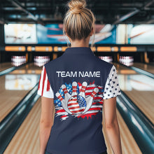 Load image into Gallery viewer, Custom American Bowling Shirt Bowling Jersey for Men Women Team Polo&amp;1/4 Zip MBL59