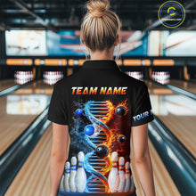 Load image into Gallery viewer, Custom Flame &amp; Water DNA Bowling Shirt My DNA Polo Bowling Jersey for Men And Women QZT685