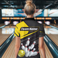 Load image into Gallery viewer, Yellow Bowling Shirt for Men&amp;Women Team Bowling Jersey Colorful Bowling Polo &amp; 1/4 Zip MBL49