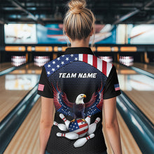 Load image into Gallery viewer, Custom Eagle Bowling Team Shirt American Bowling Polo Jersey for Men Women QZT658