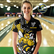 Load image into Gallery viewer, Custom Funny Bee Bowling Team Shirt Bowling Jersey for Women Bowling Outfit Gifts QZT721