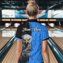 Load image into Gallery viewer, Blue Eagle Bowling Custom Women Bowling Shirt Polo &amp; Quarter-Zip Bowling Team Jerseys HNT49