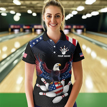 Load image into Gallery viewer, Custom Eagle Bowling Team Shirt American Bowling Polo Jersey for Men Women QZT658