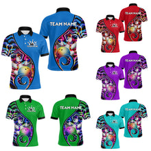 Load image into Gallery viewer, Custom Bowling Team Polo Shirts for Men - Personalized Abstract Colors Bowling Jersey YYD0080