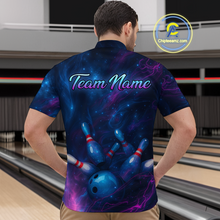 Load image into Gallery viewer, Watercolor Galaxy Bowling Shirts for Men Women Team Custom Bowling Polo &amp; Quarter Zip MBL146