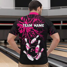 Load image into Gallery viewer, Custom Pink Bowling Shirts Funny Bowling Jersey for Men Women Team Polo&amp;1/4 Zip MBL44