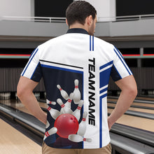 Load image into Gallery viewer, Bowling Jersey for Men Custom Bowling Team Shirts with Name Bowling League Polo &amp; 1/4 Zip HNT30
