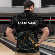 Load image into Gallery viewer, Dragon Bowling Team Shirt Custom Dragon Bowling Jersey 1/4-Zip Bowling Performance QZT640