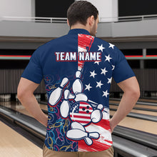 Load image into Gallery viewer, American Flag Bowling Shirts Patriotic Bowling Shirt for Men Women Polo&amp;1/4 Zip Shirt MBL21