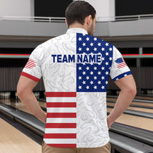 Load image into Gallery viewer, American Flag Bowling Shirt Patriotic Bowling Shirts for Men Women Bowling Jersey MBL24