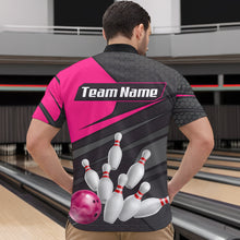 Load image into Gallery viewer, Pink Bowling Shirt for Men&amp;Women Team Bowling Jersey Colorful Bowling Polo &amp; 1/4 Zip MBL49