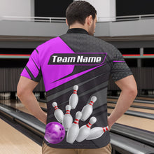 Load image into Gallery viewer, Purple Bowling Shirt for Men&amp;Women Team Bowling Jersey Colorful Bowling Polo &amp; 1/4 Zip MBL49