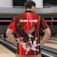 Load image into Gallery viewer, Custom Red Eagle Bowling Shirt for Men Women Team Bowling Polo Shirts &amp; 1/4 Zip MBL95