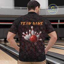 Load image into Gallery viewer, Custom Strike Red Bowling Men Bowling Shirt Polo &amp; Quarter-Zip Bowling Team Jerseys HNT79