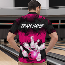 Load image into Gallery viewer, Customize Pink Bowling Shirts for Men Women Team Bowling Polo &amp; 1/4 Zip Shirts MBL81